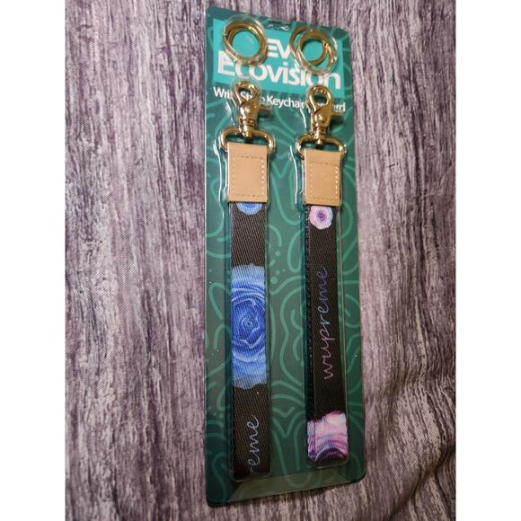 *5 for $25* EcoVision 2 Pack Keychain Lanyard Wristlet Floral Inspire Me‎ - Picture 1 of 7